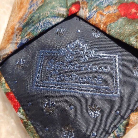 Givenchy Selection Couture #0102 100% Silk Showy Red Rose Gentlemans Tie - Picture 6 of 8